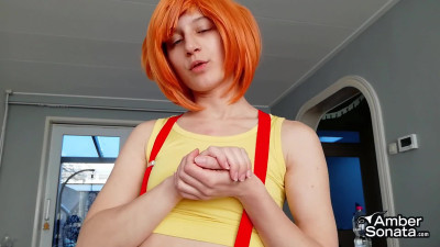 Amber Sonata's petite frame gets punished by Ash's cosplay cock for being a naughty little slut